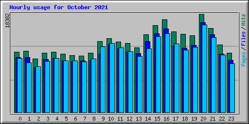 Hourly usage for October 2021